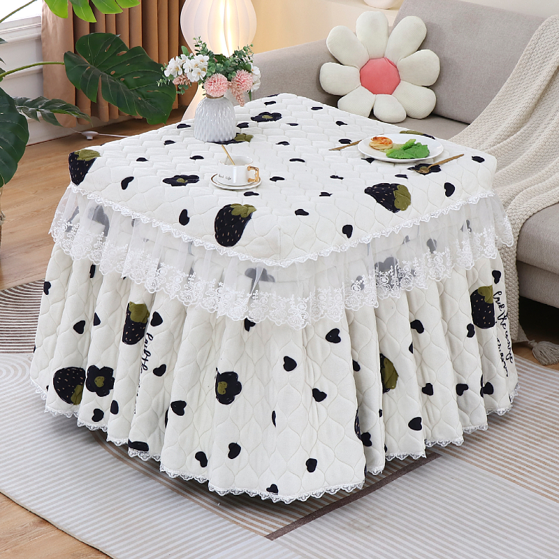 思仟秋雕花绒正方形烤火罩