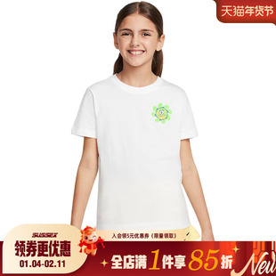 nike耐克夏季男大童运动休闲圆领短袖T恤HQ3234-100