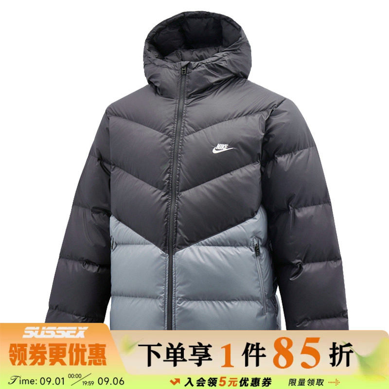 nike耐克冬季男子运动休闲连帽羽绒服外套HQ7791-061