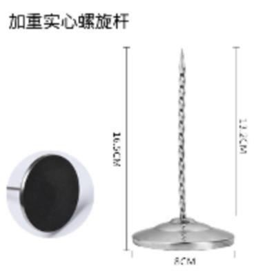 不锈钢吧台菜单外卖插单器一体票据钉传票叉p收集座针插厨房奶茶