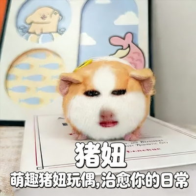 荷兰猪毛绒发声搞怪钥匙扣小挂件