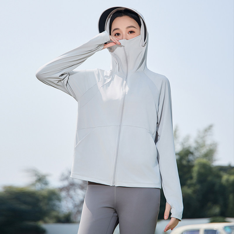 连帽防晒衣女夏季新款防紫外线骑车冰丝防晒服宽松开衫外套罩衫