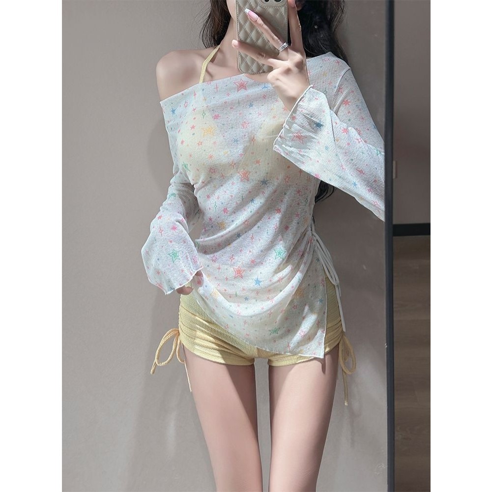 2026新款防晒分体泳衣女比基尼三件套小清新甜美纯欲风沙滩游泳装