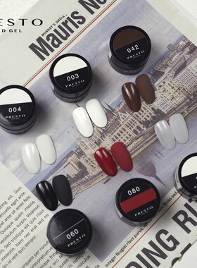 保税直发 日本进口Presto瓶罐装黑白裸色甲油彩胶光疗凝胶2.7/10g