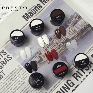 保税直发 日本进口Presto瓶罐装黑白裸色甲油彩胶光疗凝胶2.7/10g