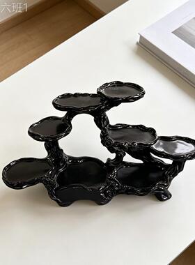 通用型家用创微型意景桌面景放置物架摆小物件示架摆件子微观造花