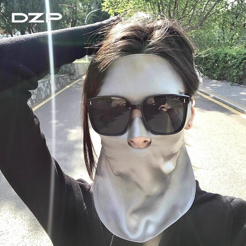 真丝防晒面罩睡眠透气护