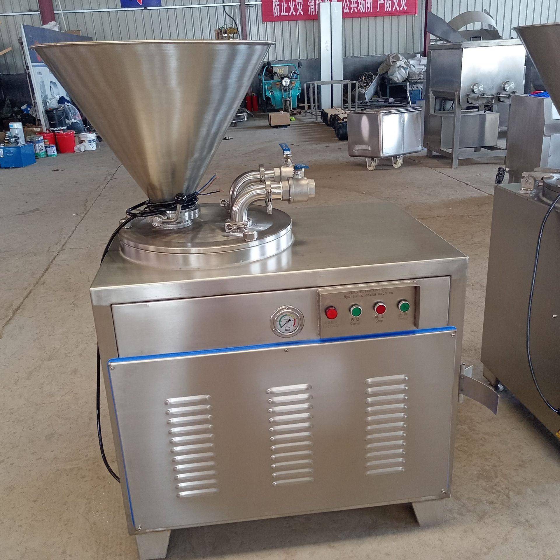 商用全自动双管液压灌肠机 大型香肠加工全套设备 腊肠红肠灌肠机