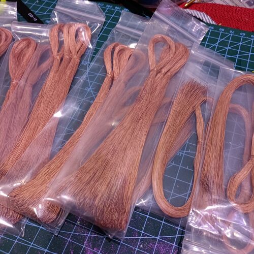 0.2退火紫铜丝81m270根退火铜丝diy非遗绒花制作材料工具包黄铜丝