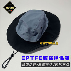 户外EPTFE防雨透气渔夫帽防晒紫外线折叠大檐钢丝沿防风钓鱼 男女