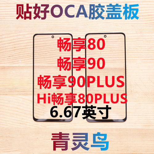 适用畅享80 畅享90 畅享90PLUS  Hi畅享80PLUS 带OCA干胶盖板外屏