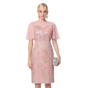 专柜正品马天奴女装秋闪葱提花连衣裙子气质礼裙MRS111DRB0