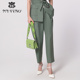 子通勤简约裤 专柜正品 子 西服裤 长裤 马天奴女秋冬新款 绿色职业西装