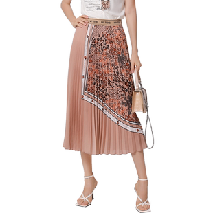 专柜正品马天奴女豹纹印花半身裙半裙子夏季时尚MRS607SKA0