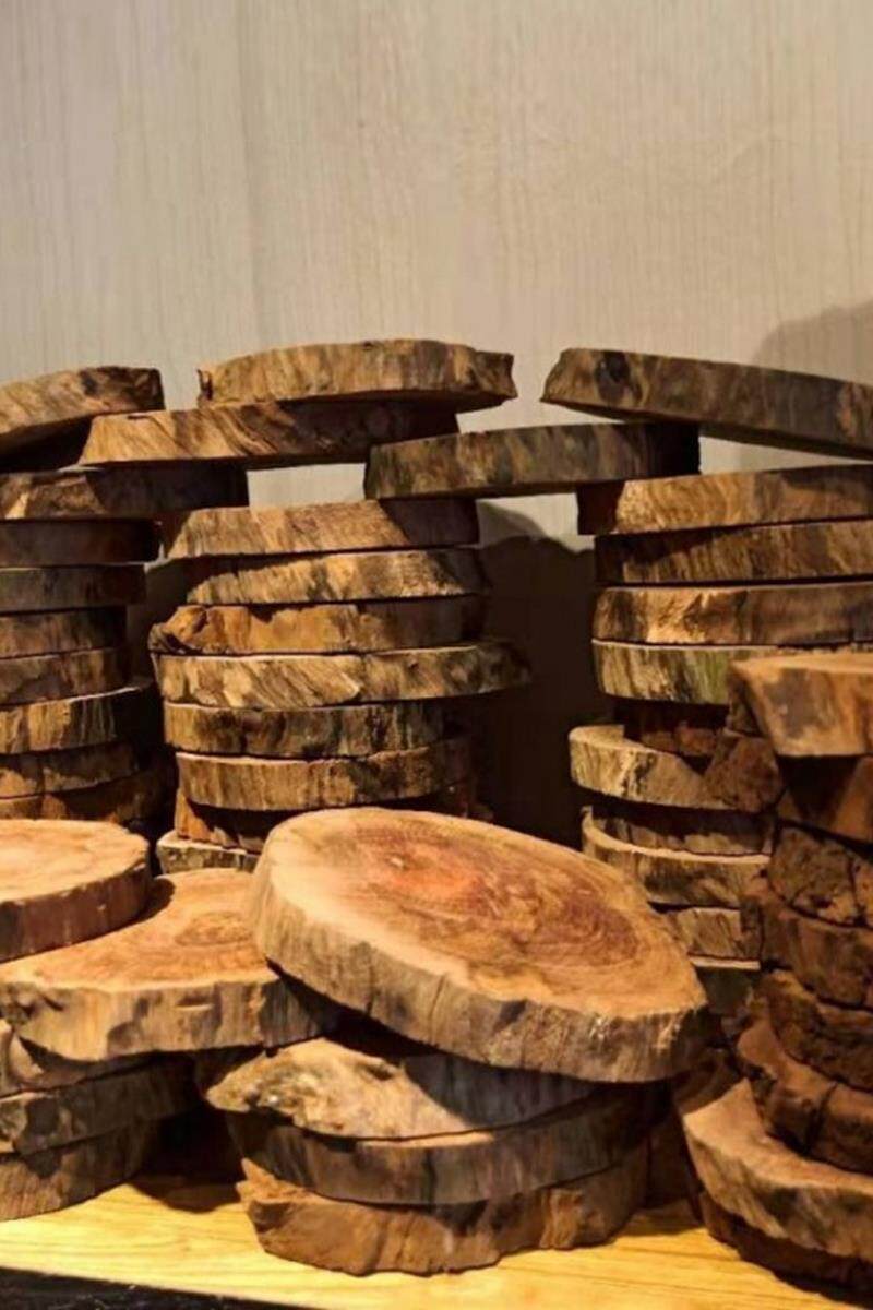 木原木实红木茶垫子壶垫茶托餐桌垫树吉百灵根形随底座防烫杯隔热