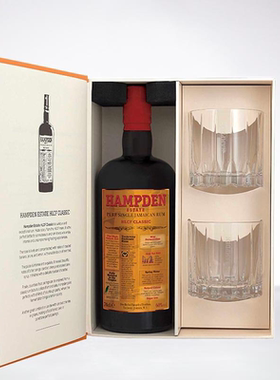 Hampden HLCF Classic Overproof热带陈年4年朗姆Riedel双杯礼盒