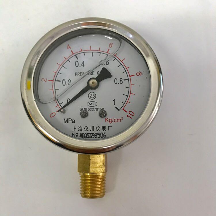 耐震压力表 YN-60 0～1mpa 10kg/cm2 直径60mm 螺纹ZG1/4 M14x1.5