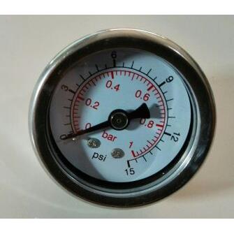 直径40mm 轴向压力表 1bar 15psi 背后直径41mm 耐震外壳压力表