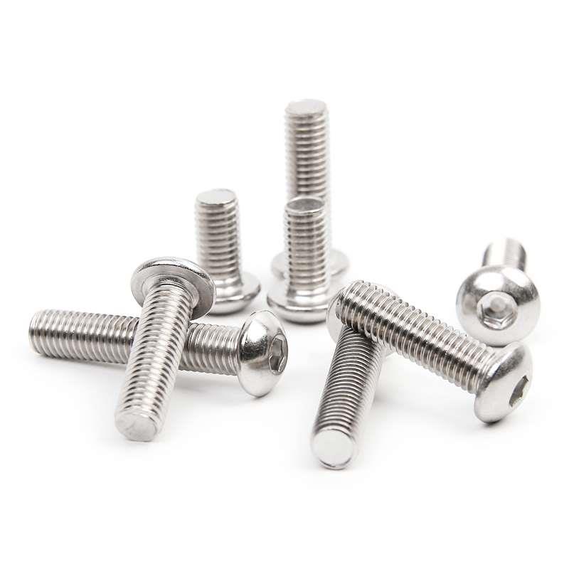 316不锈钢ISO7380盘头 半圆头内六角螺丝钉M5x8x14x16x20x45x60mm