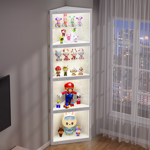 40加高层板可拆转角手办展示柜