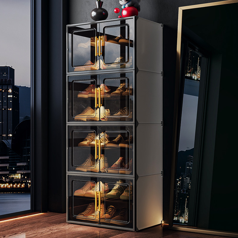 鞋柜收纳柜一体靠墙鞋盒收纳盒家用室内入户门口好看多层塑料鞋架,住宅家具,鞋架,淘宝优惠券,粉丝福利购,淘宝优惠卷