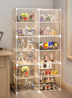 手办展示柜适用乐高积木收纳盒家用透明儿童玩具防尘模型陈列架子