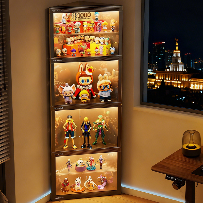 【转角手办展示柜】透明展示更多