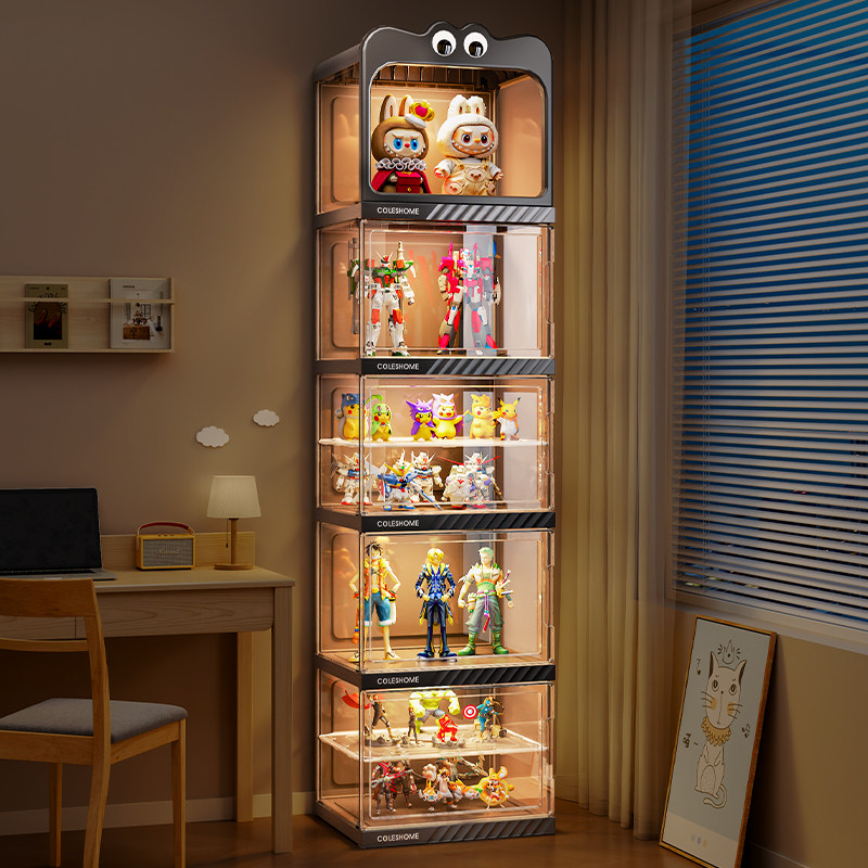 手办展示柜模型玩具收纳盲盒透明适用乐高积木摆件高达家陈列架子,收纳整理,手办收纳盒,淘宝优惠券,粉丝福利购,淘宝优惠卷