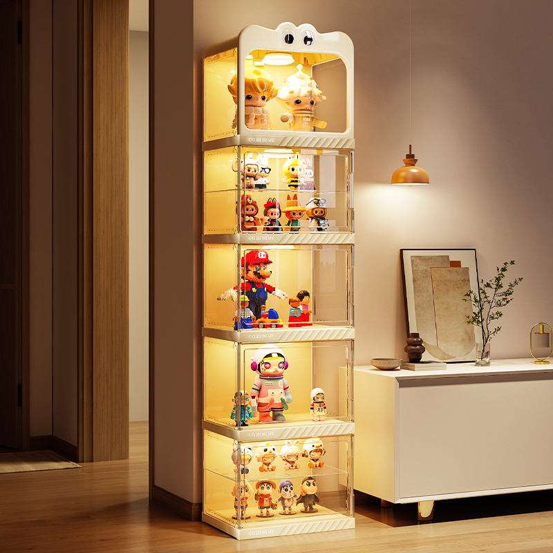 【卡通萌眼手办展示柜】高清透明