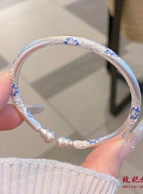 吉言葫芦纯银手镯女轻奢高级感