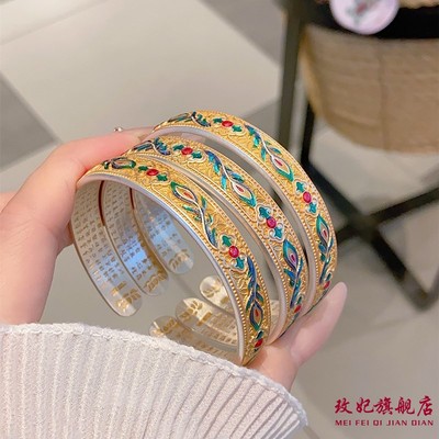 金鸾羽纯银手镯女时尚轻奢高级感