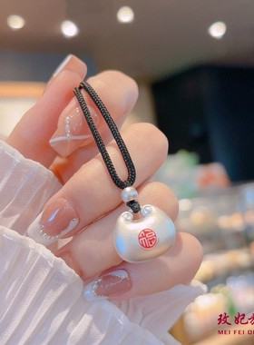 小胖福编绳纯银项链女时尚高级感