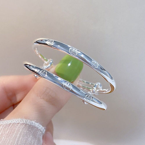 吉祥福字小孩儿童学生纯银手镯