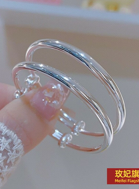 原创设计女银饰正生纯银足银手镯