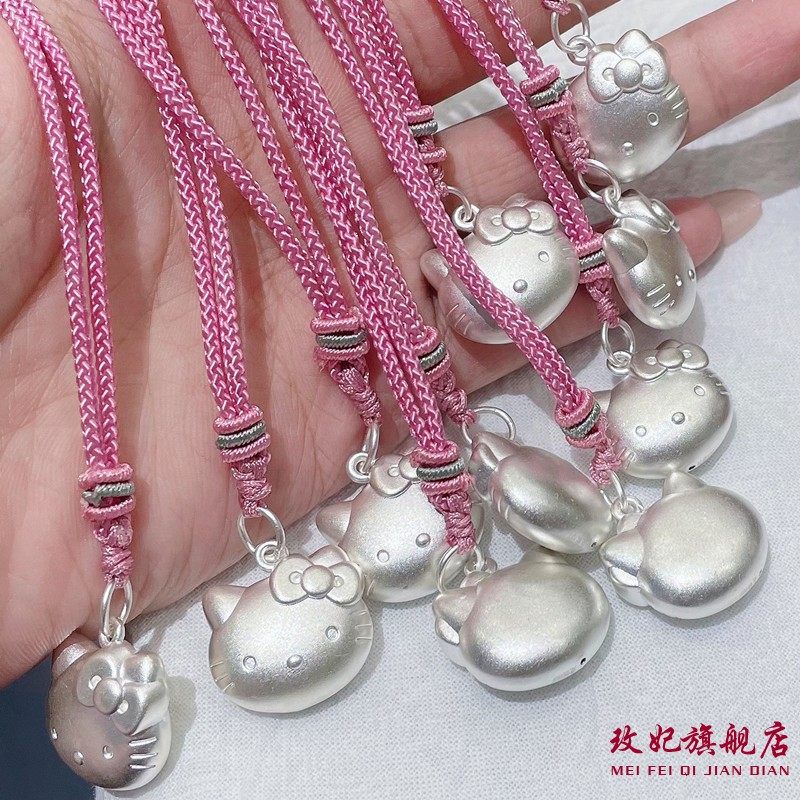 kt猫头纯银项链女卡通时尚可爱
