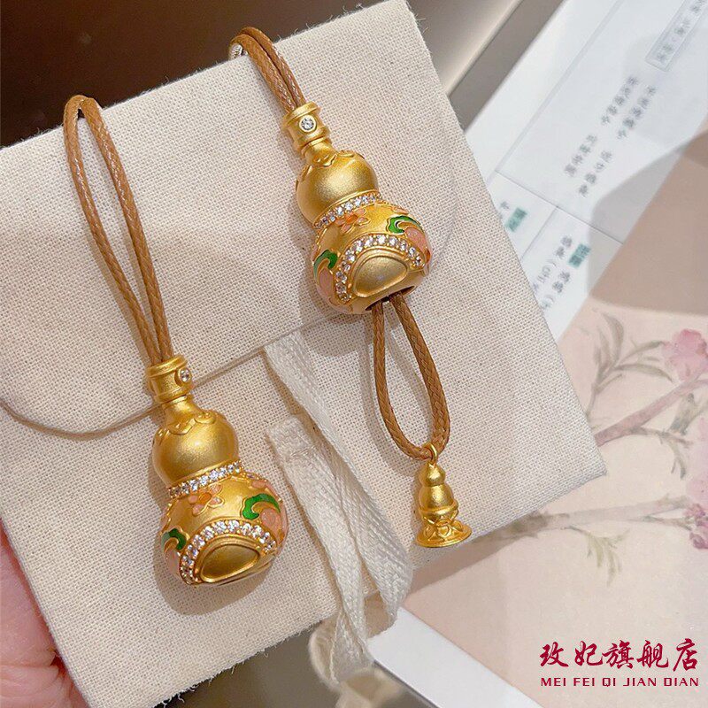 彩葫芦纯银项链女百搭时尚轻奢