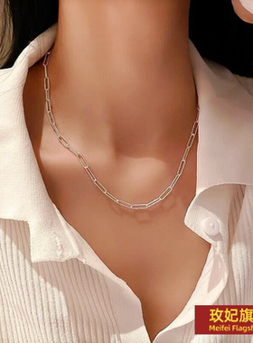 925银水波链女正生纯银纯银项链