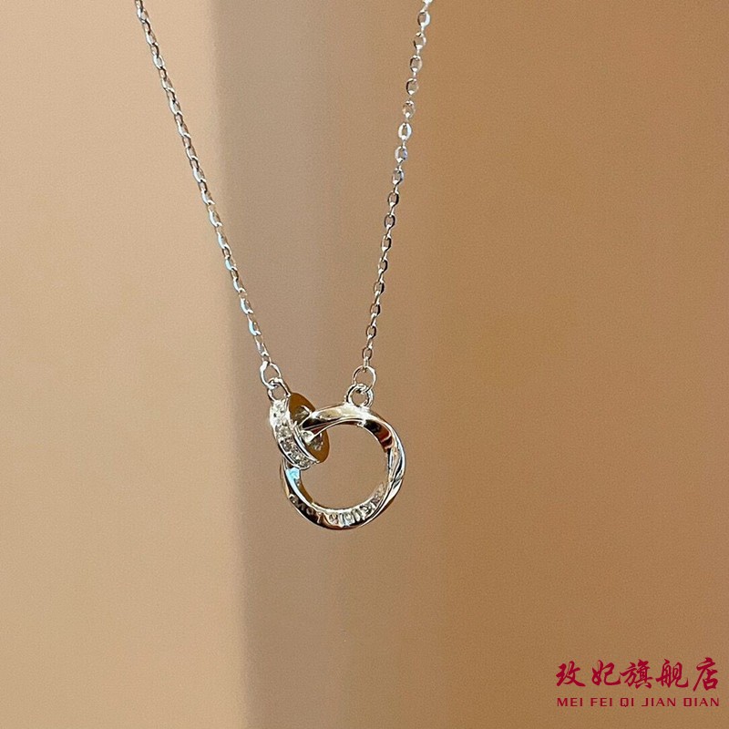 莫比乌斯环福纯银项链女时尚气质