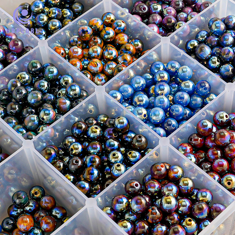 海蒂16MM直孔沉香珠猫眼圆珠diy手工串珠手机链耳环饰品配件材料