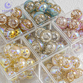 10颗装 海蒂可光变16MM皇冠珠银色diy串珠手机链饰品配件材料