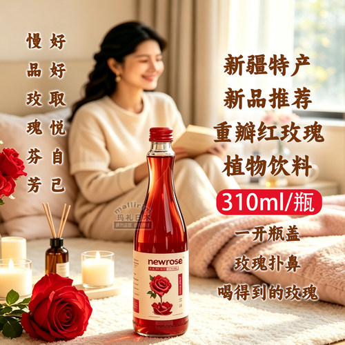 新疆特色饮料重瓣红玫瑰植物饮科