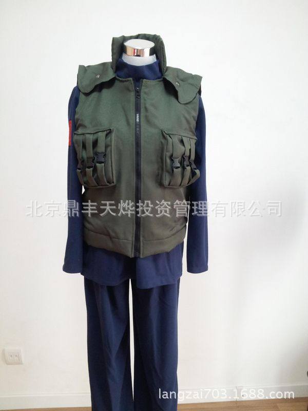 火影忍者衣服cosplay服装上忍阿斯玛大码小码卡卡西COS服装