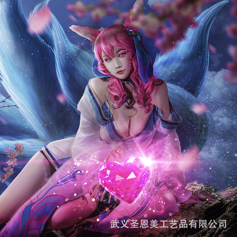 阿狸灵魂莲华cos衣服LOL英雄联盟cosplay服装动漫假发鞋女和风