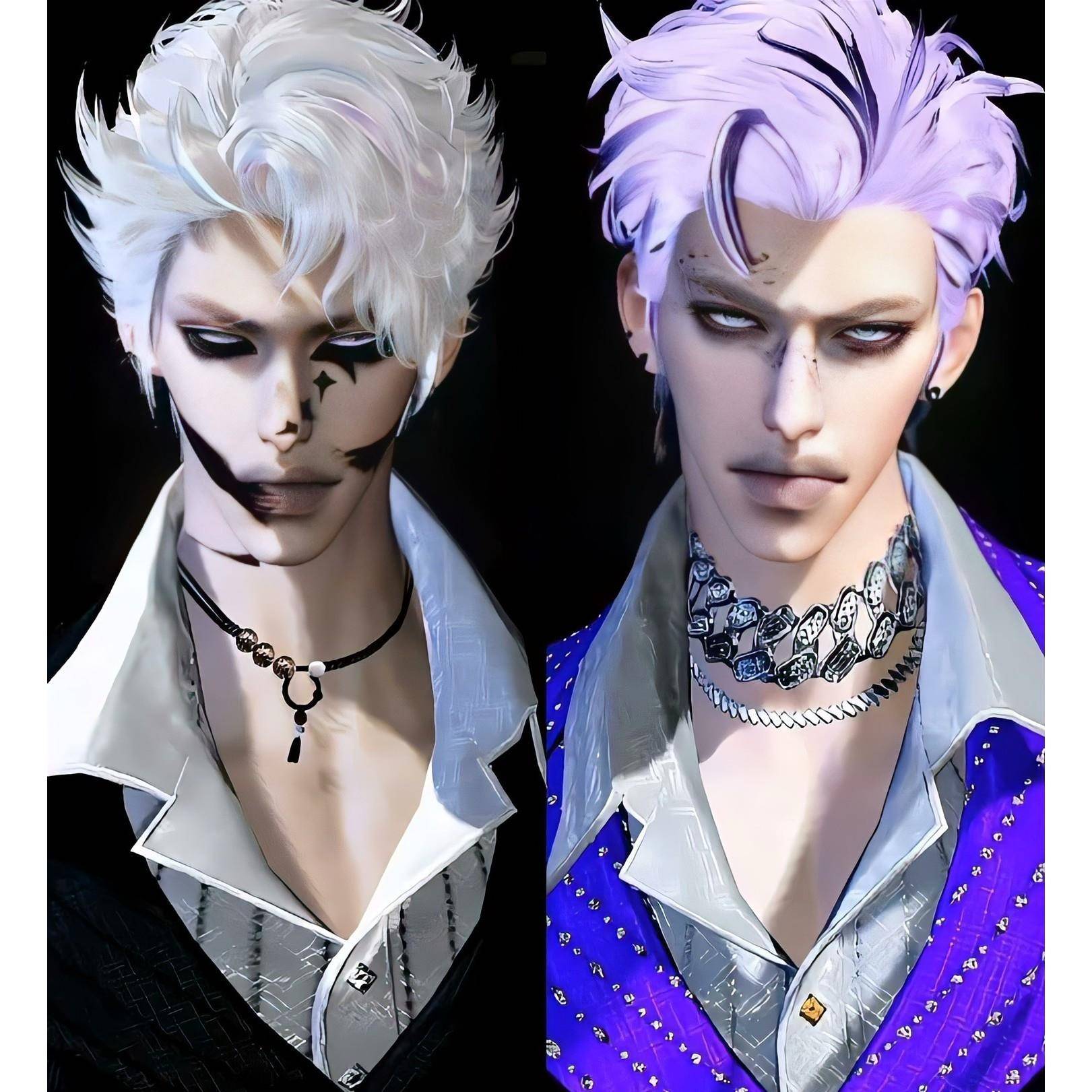 发2 反面 鲨欲syu 逆水寒手游捏脸男通用 原版