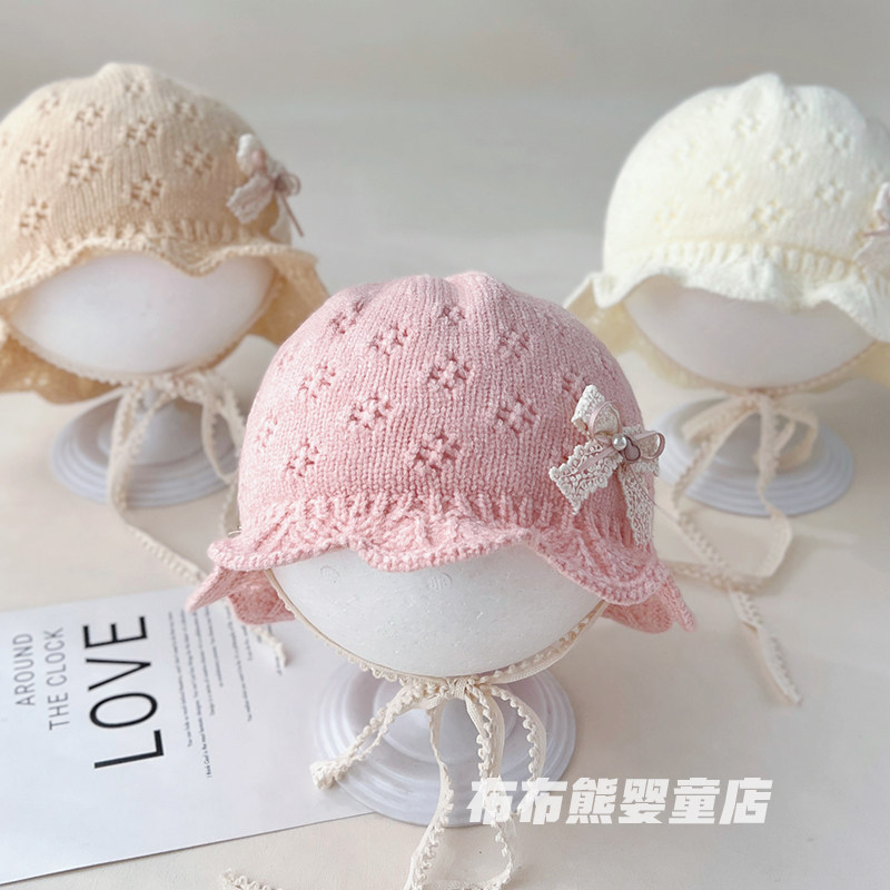 婴儿帽子春秋款针织渔夫帽