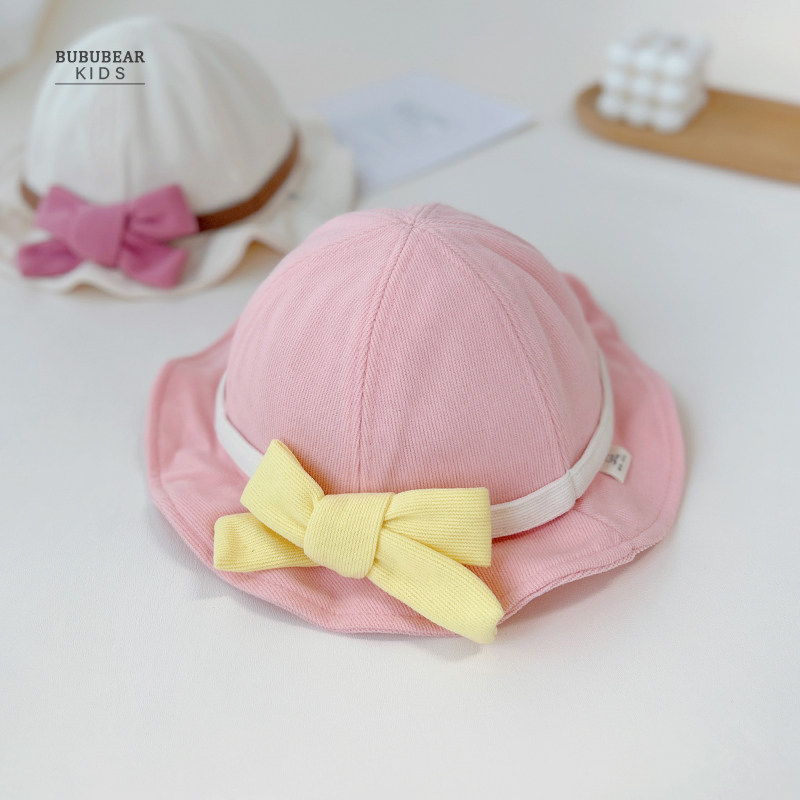 婴儿帽子女宝宝秋冬季可爱公主渔夫帽女孩秋天遮阳防晒太阳帽盆帽