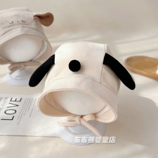 婴儿帽子秋季可爱遮阳护耳帽男女宝宝秋天外出防风帽婴幼儿包头帽
