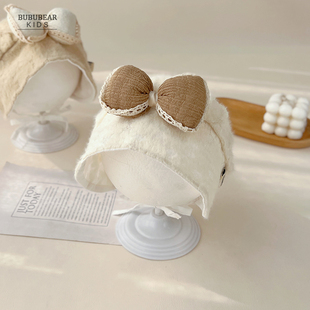 婴儿帽子春秋款时尚洋气公主帽女宝宝秋季大帽檐宫廷帽遮阳包头帽