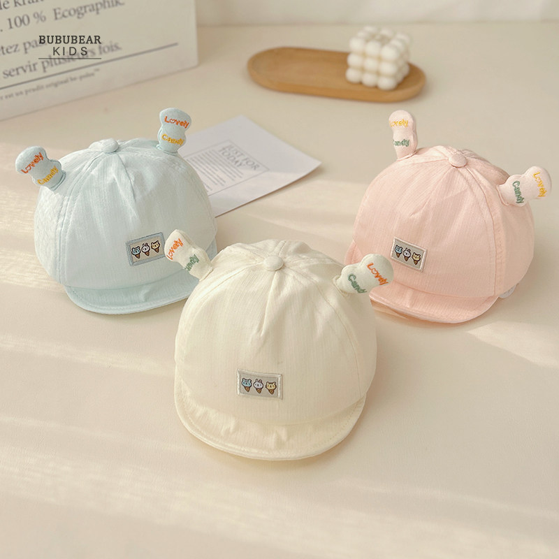 婴儿帽子0-3月新生儿春秋季可爱超萌鸭舌帽宝宝秋天纯棉软檐胎帽,童装/婴儿装/亲子装,帽子,淘宝优惠券,粉丝福利购,淘宝优惠卷