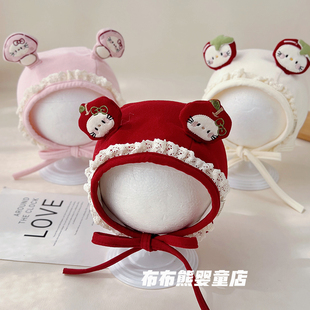 婴儿帽子春秋款可爱护耳帽宝宝秋冬外出防风包头帽婴幼儿护囟门帽